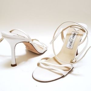 Sale | Jimmy Choo | White Leather Stiletto Heels